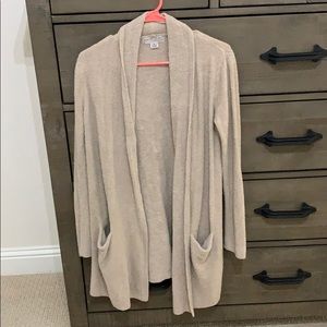Tan Barefoot Dreams cardigan